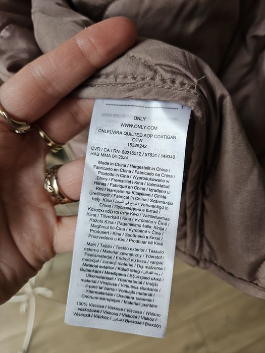 Unikatowa Boho Kurtka damska Pikowana ONLY L Oversize Paisley Narzutka