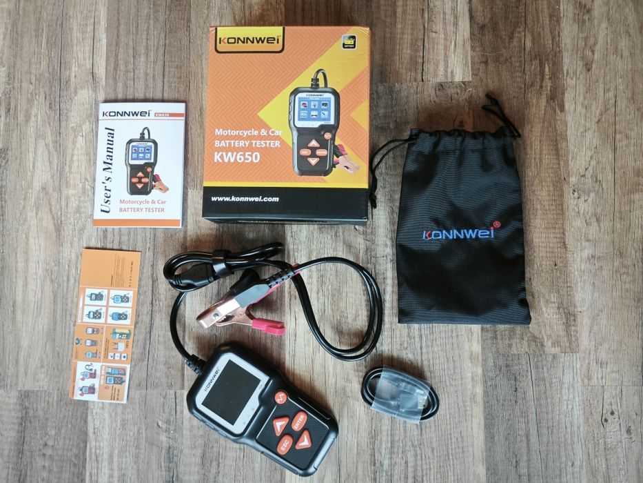 Tester akumulatorów 6V 12V Konnwei KW650 jak nowy