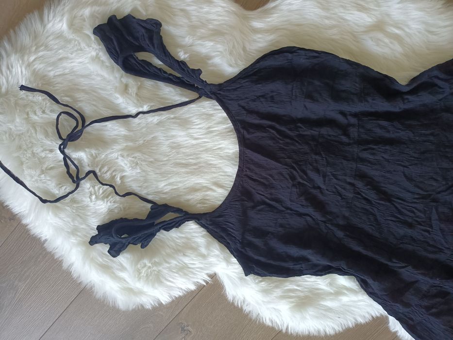 Letnia sukienka cienkie ramiączka wiskoza S