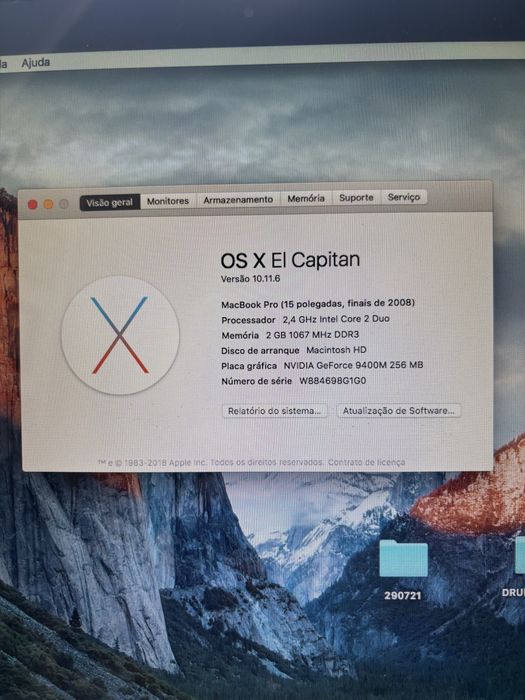 Mac Book Pro 15 polegadas 2008