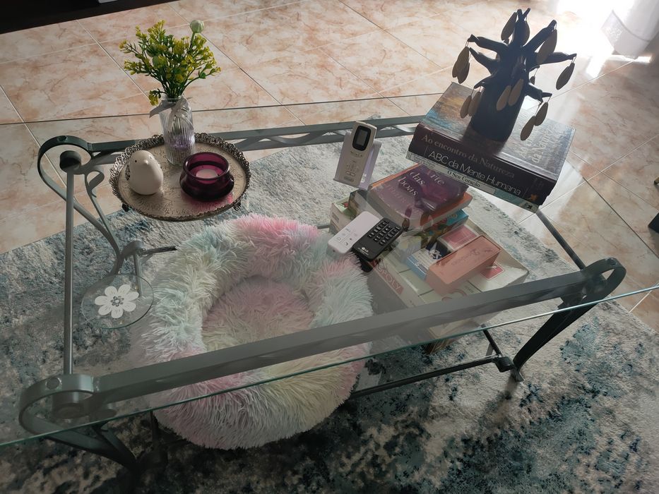 Mesa de centro em  Vidro Temperado