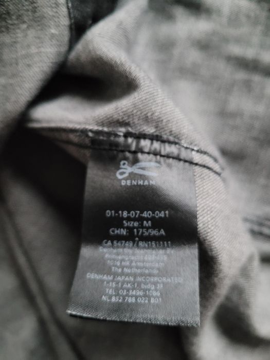 M Denham lincoln shirt wlrep koszula regular cut męska jeans bawełna