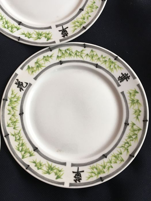 Talerze deserowe, sushi,  porcelana