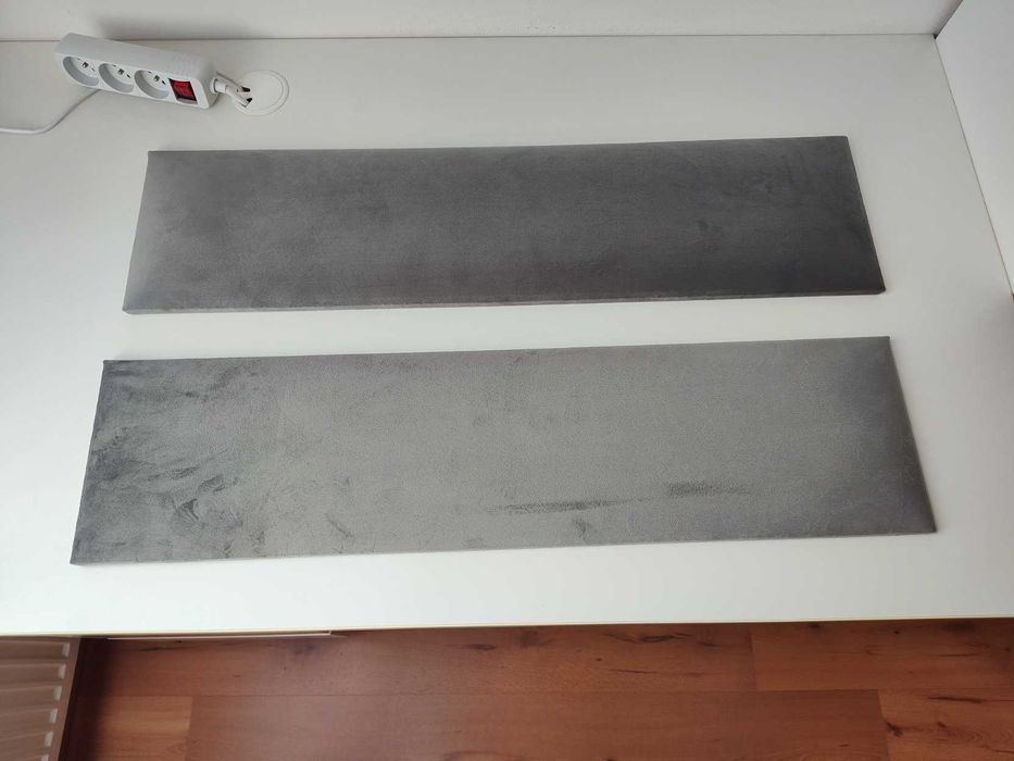 2x Panel ścienny tapicerowane, szare, NOWE, panele ścienne