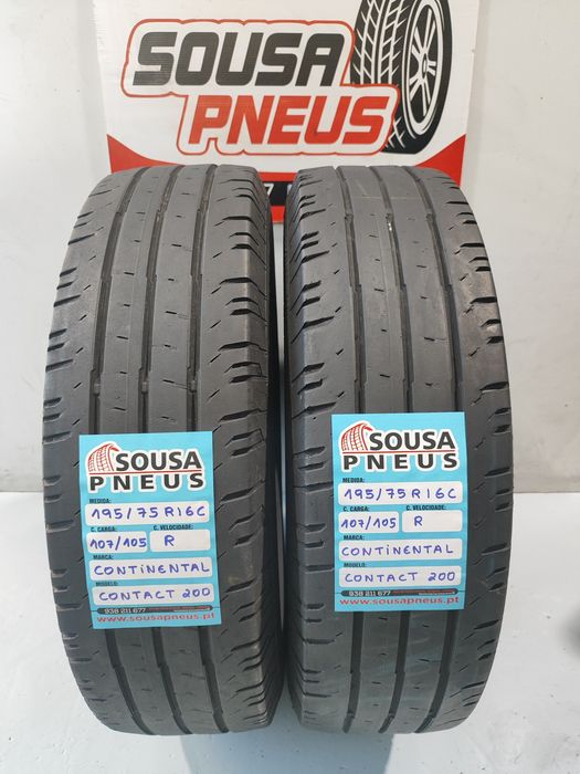 2 pneus semi novos 195-75R16C Continental - Oferta dos Portes
