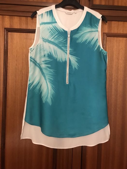 Blusa Salsa cor azul e branca