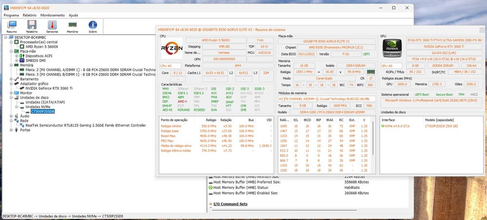 Computador 5600X RTX 3060Ti