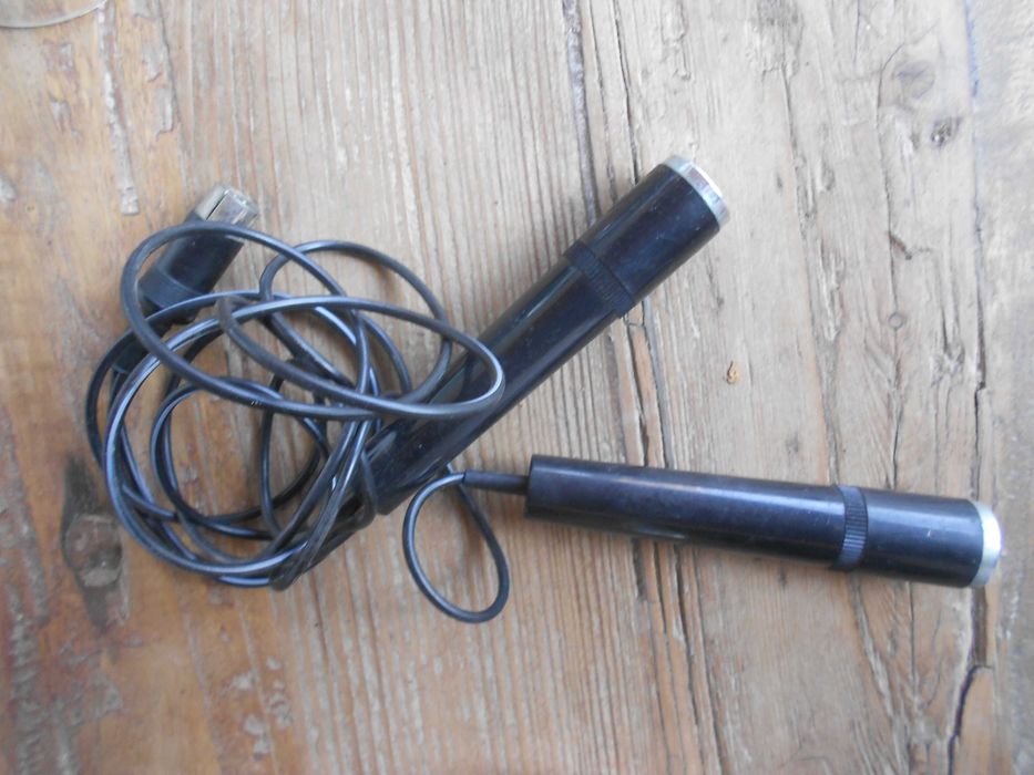 Microfone stereo antigo vintage Akai modelo com 2 micros R/L