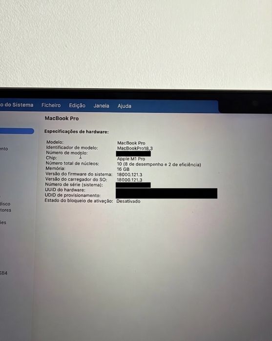 Macbook Pro M1 Pro 16GB 512GB 10CPU | 16GPU