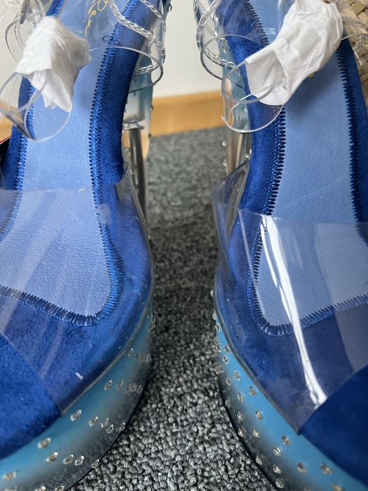 Szpilki Pole Dance r. 40 II blue diamonds Roxie Luve nowe
