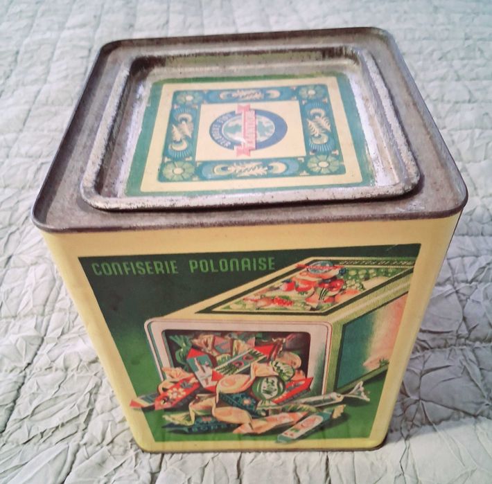 Stara puszka ROLIMPEX na cukierki PRL