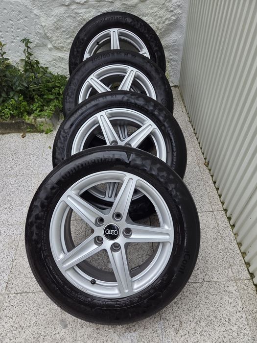 4 jantes originais de audi A4 c/pneus novos