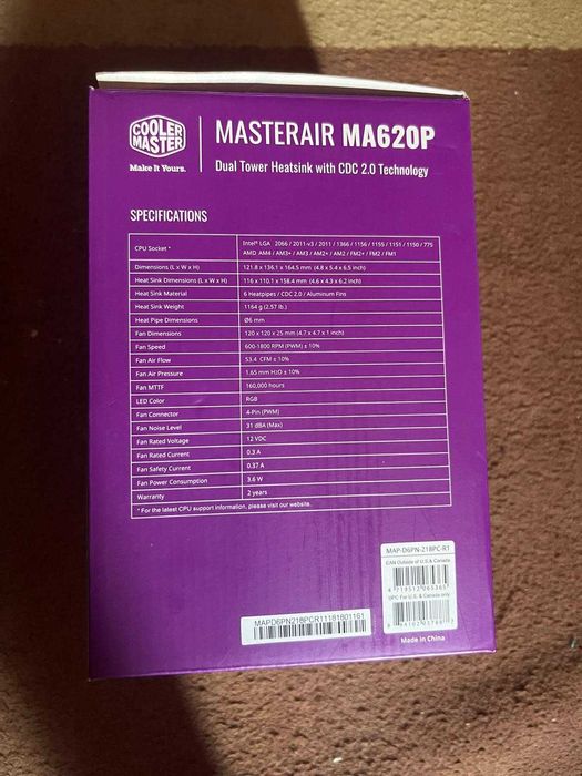 Cooler MasterAir MA620P  RGB.64752337548417123