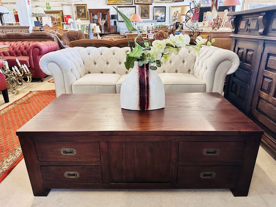 Stylowa ława kolonialna z drewna palisandru z 6 szufladkami :)