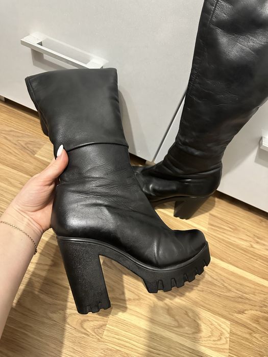 Ботфорти шкіряні