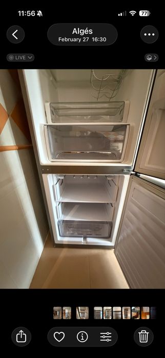 Frigorífico Combinado Hoover Inox – Classe A+ (Excelente Estado)