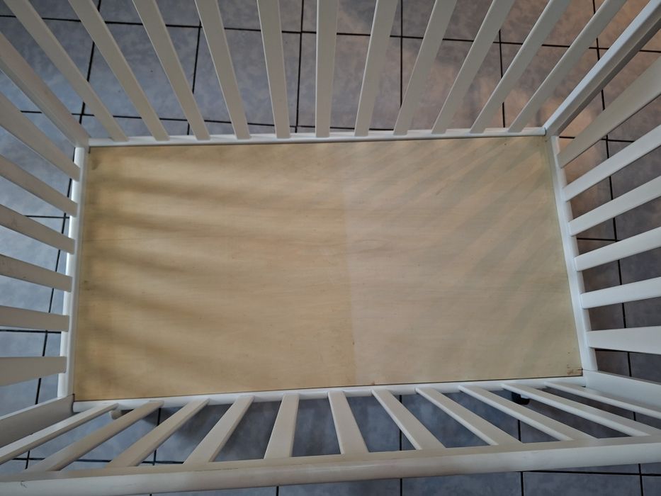 Białe Drewniane Łóżeczko  120x60 cm