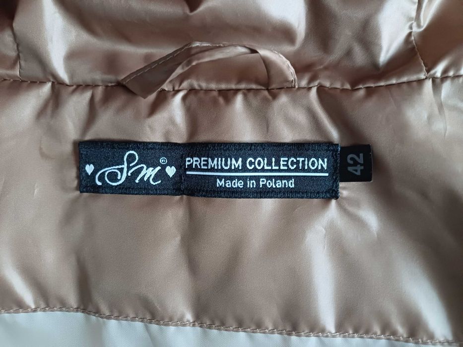 Długa kamizelka pikowana SM Collection DOTI beżowa