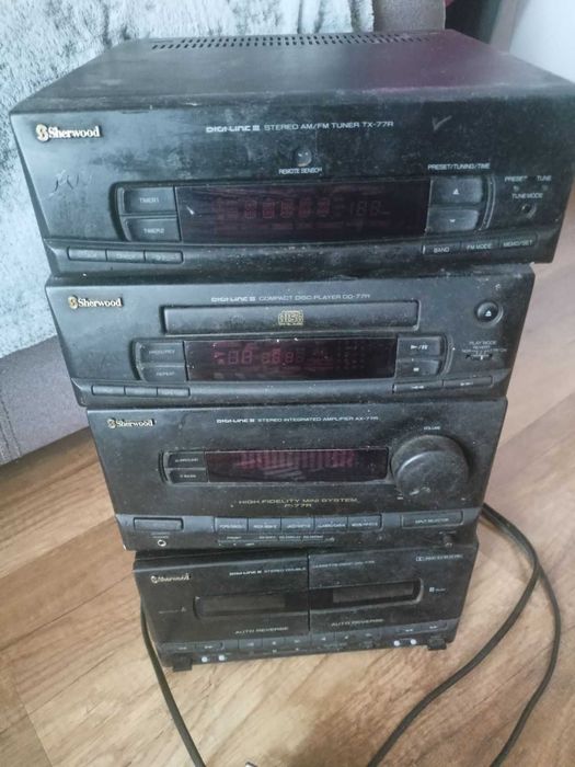 Wieża Sherwood 4 Segmentowa TX-77R CD-77R AX-77R DD-77R Deck Tuner CD