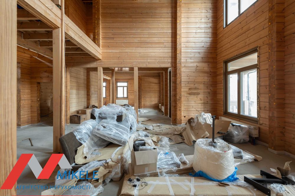 Без% Котедж з брусу Хонка 510 м2, ділянка 63 сот., смт. Глеваха