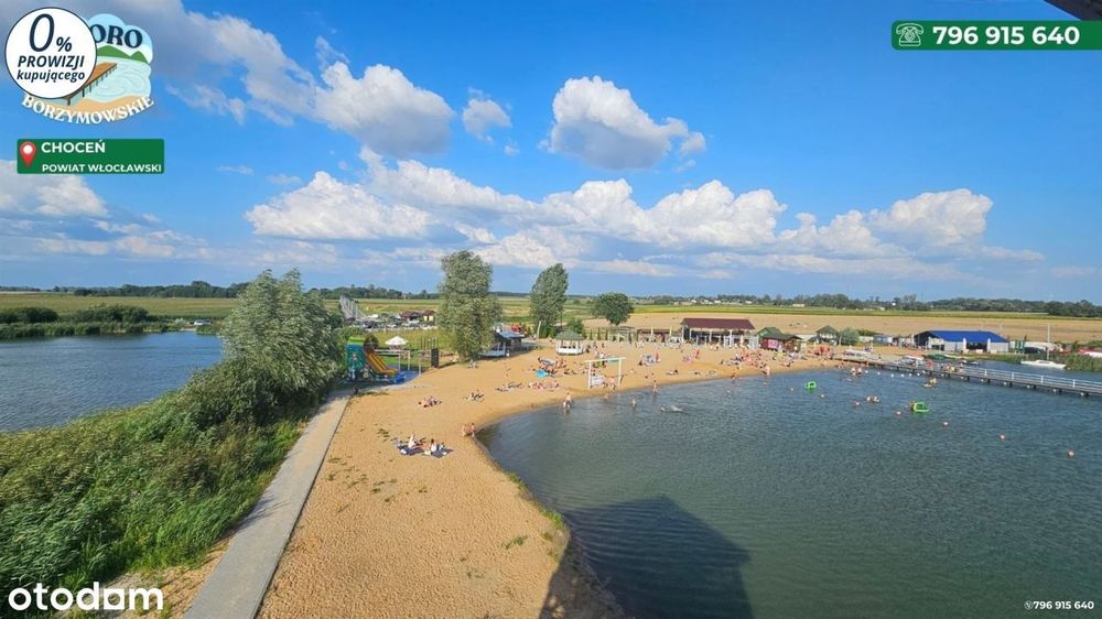 Działka 923m przy samej plaży Jezioro Borzymowskie