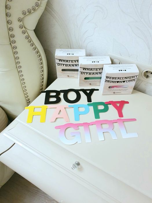 Алфавит английский гирлянда баннер DIY надпись