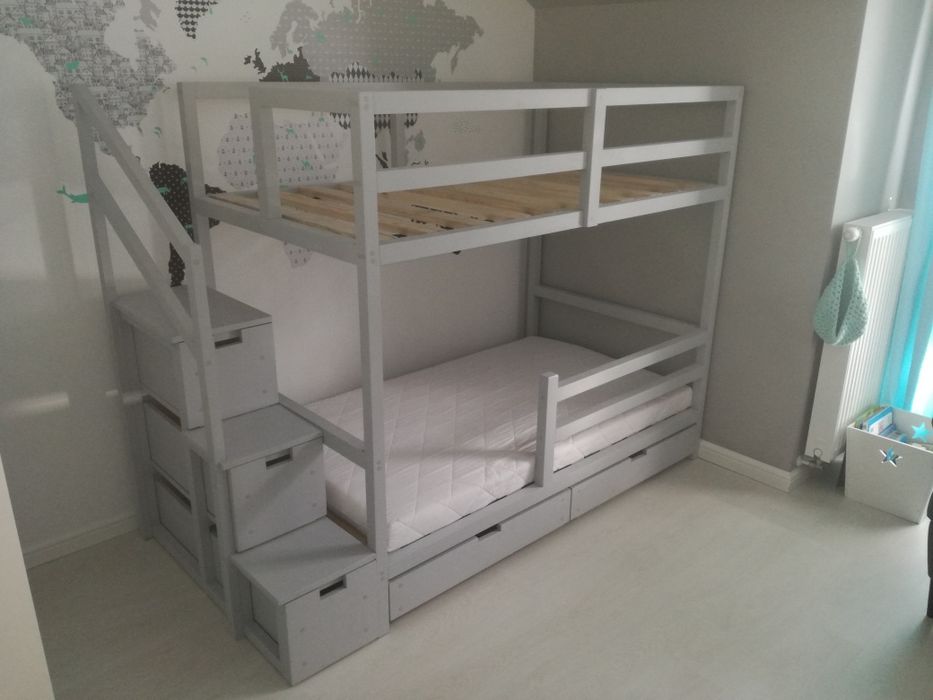 Łóżko piętrowe DOPPIO drewno