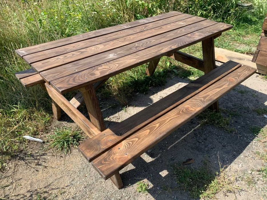 Дитячий столик з лавками, садовий! Детский столик из дерева!