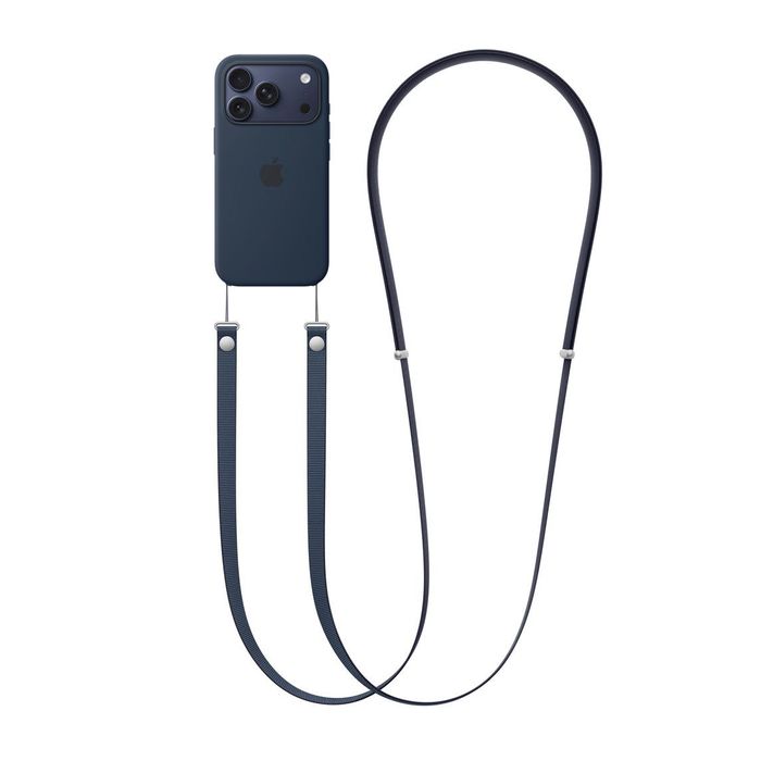 iPhone 17 Pro Etui Siliconowe + Pasek crossbody strap Midnight