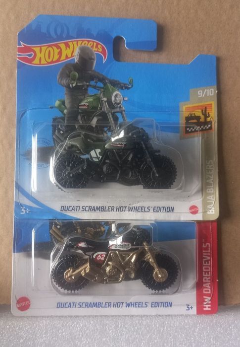 Set of 2 Ducati Scrambler Hot Wheels