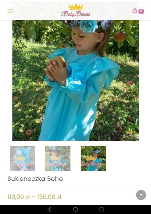 Sukienka Boho rozm 86, (święta)