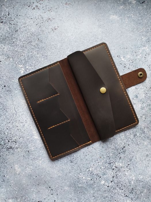 Шкіряний гаманець кошелек портмоне лонгер кожаный бумажник купюрник