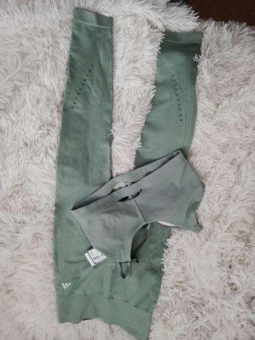 legginsy adidas xs s top adidas xs s nowy z metkami oliwkowy