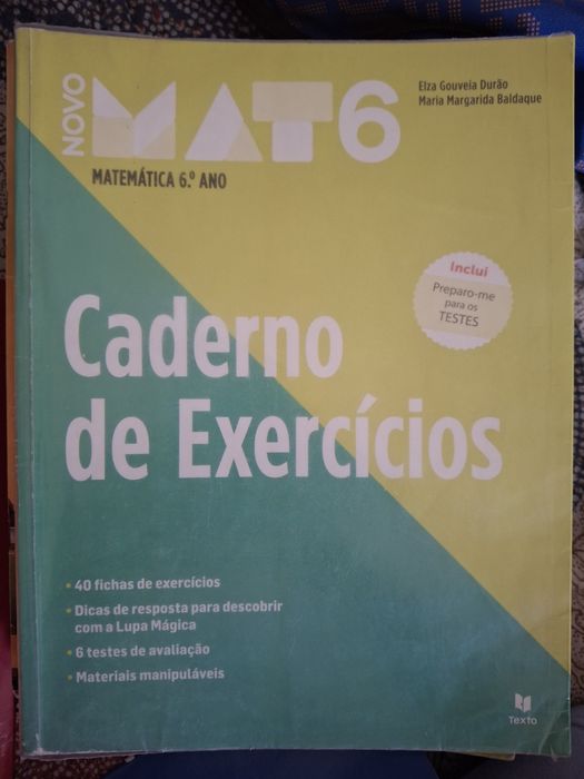 Caderno de exercícios Novo Mat 6 ° ano