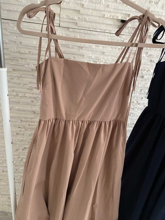 Lemonada nowa długa  sukienka z kieszeniami wiązana beżowa S-M
