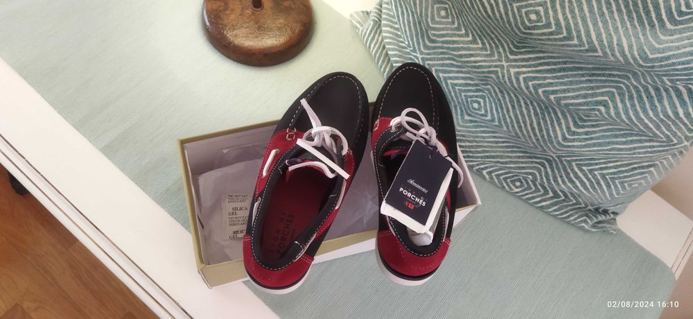 Sapatos náuticos em pele novos Lion of Porches-34