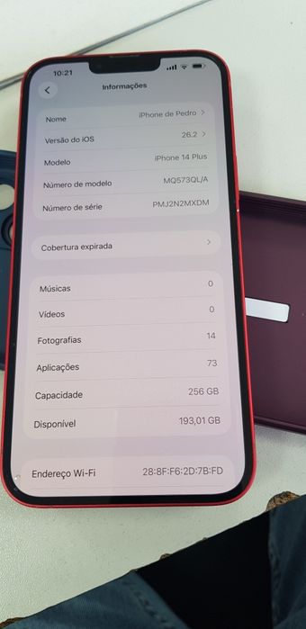 Iphone 14 plus de 256 GB