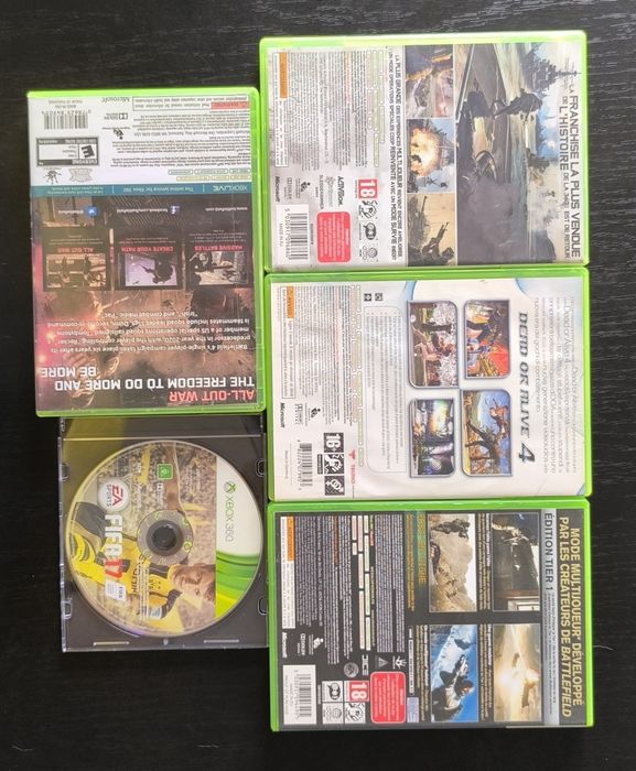 Conjunto de 5 jogos Xbox 360