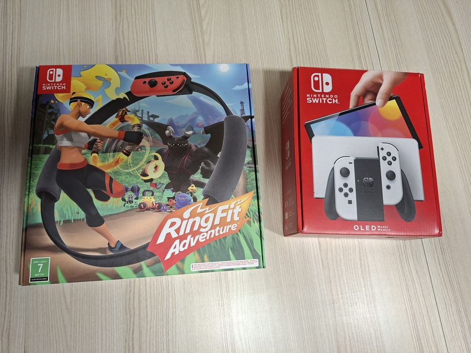 Nintendo Switch OLED + Ring Fit Adventure – NOWY ZESTAW