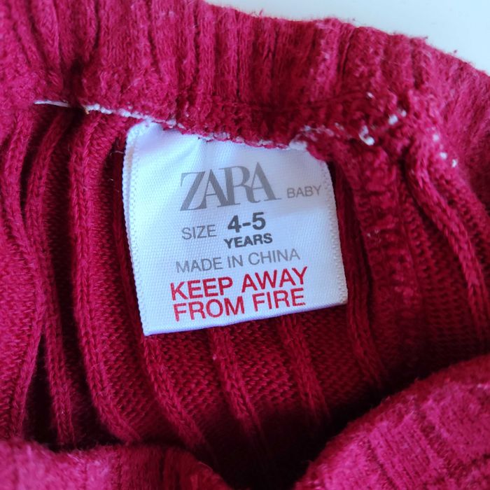 2 Pack grubych rajstop prążek Zara 4-5 lat