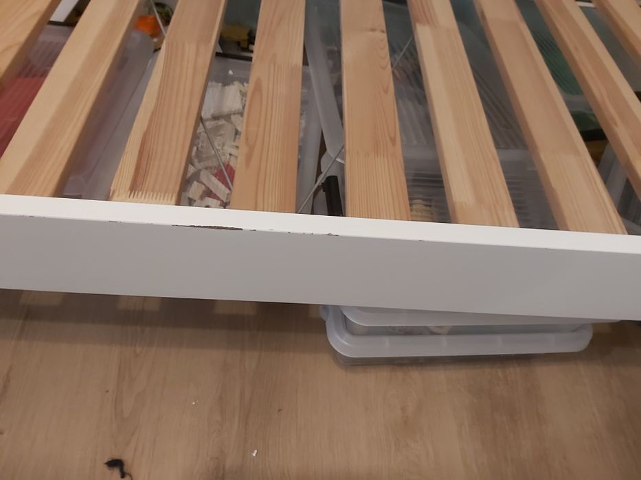 Łóżko dziecięce Ikea Kritter z barierką i materacem