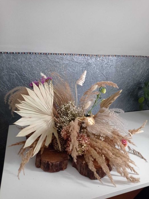 Stroiki na plastrach drewna – styl boho / rustykalny