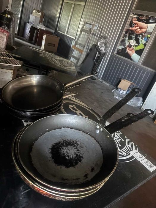 Професійна сковорода з нержавійки б/у, 4 шт. Київ