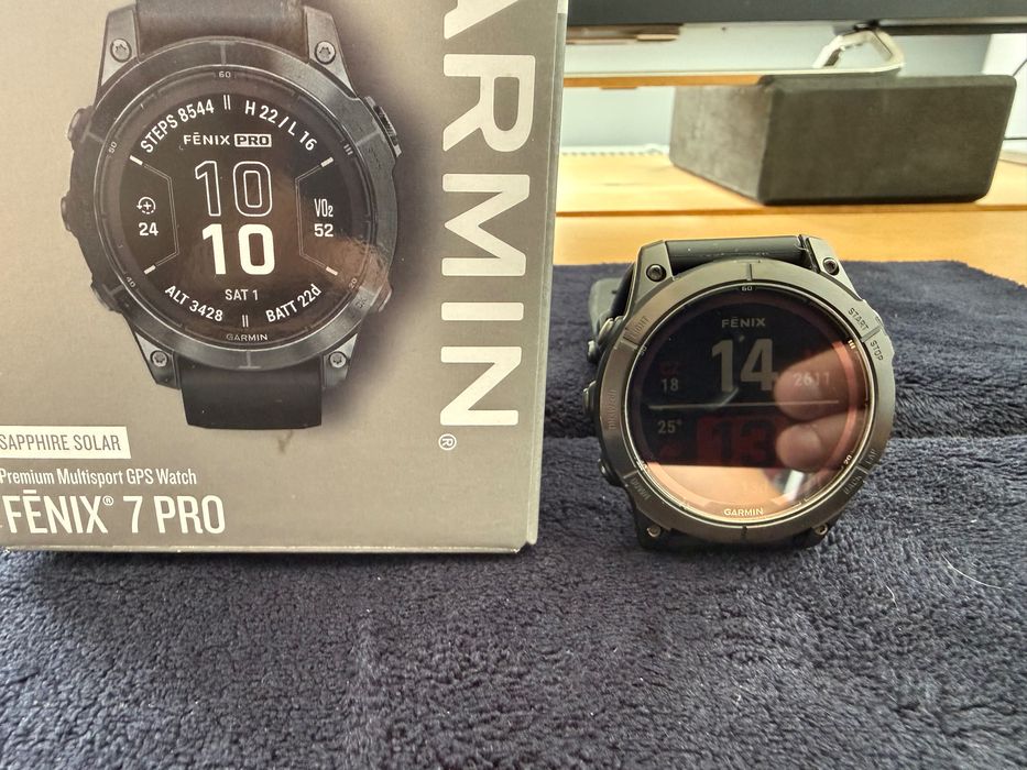 Garmin Fenix 7 Pro Sapphire Solar 47mm Carbon Grey DLC Titanium | stan idealny | 4 miesiące