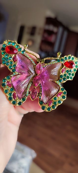 Wielobarwny motyl - broszka