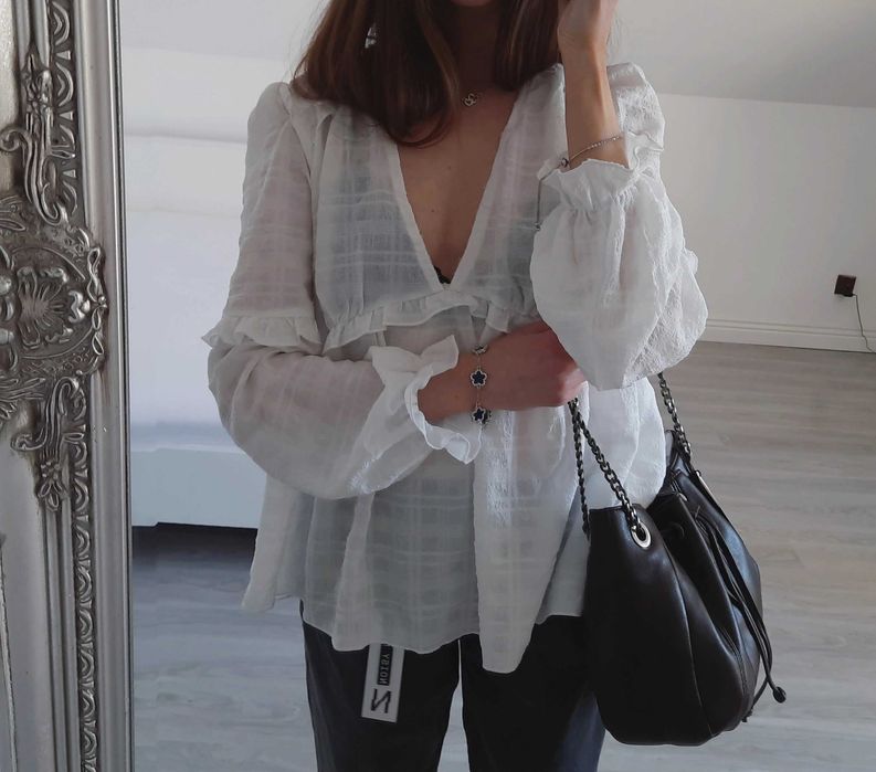 Bluzka nakd falbanki w stylu boho, 4 rzecz gratis