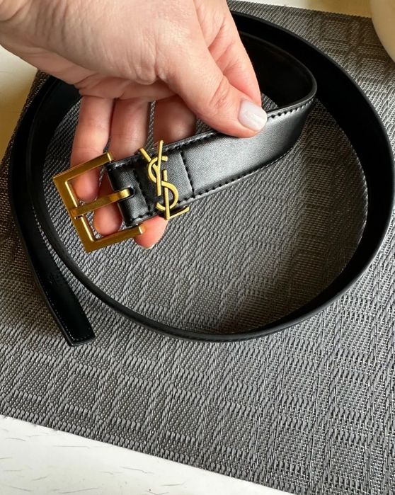 Пояс  ремень бренду yves saint laurent новий коричневий чорний