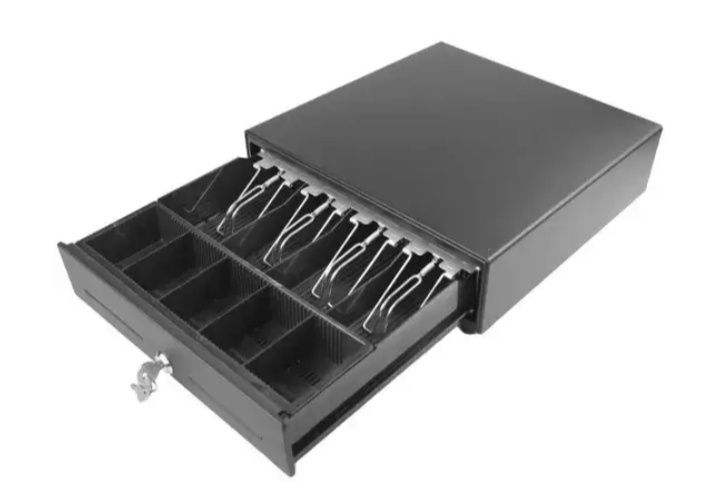 Коробка металлическая б/у, с выдвижной секцией