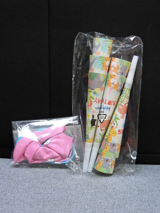 Lets Party Nowy zestaw urodzinowy Balony Unicorn 5 sztuk + trąbki