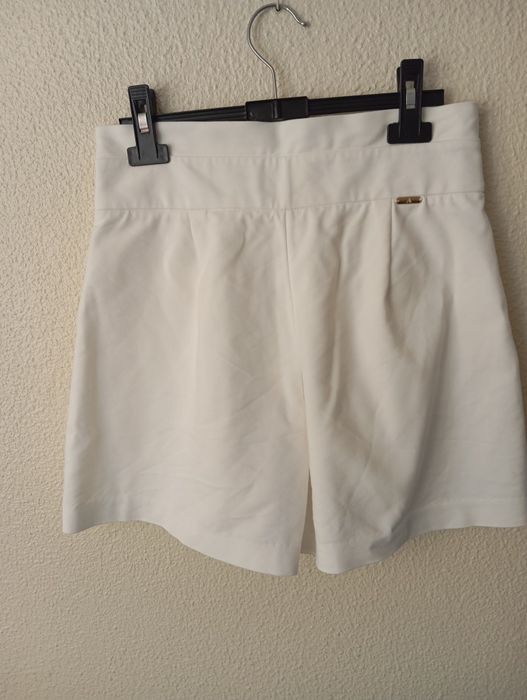 Calções branco pérola S